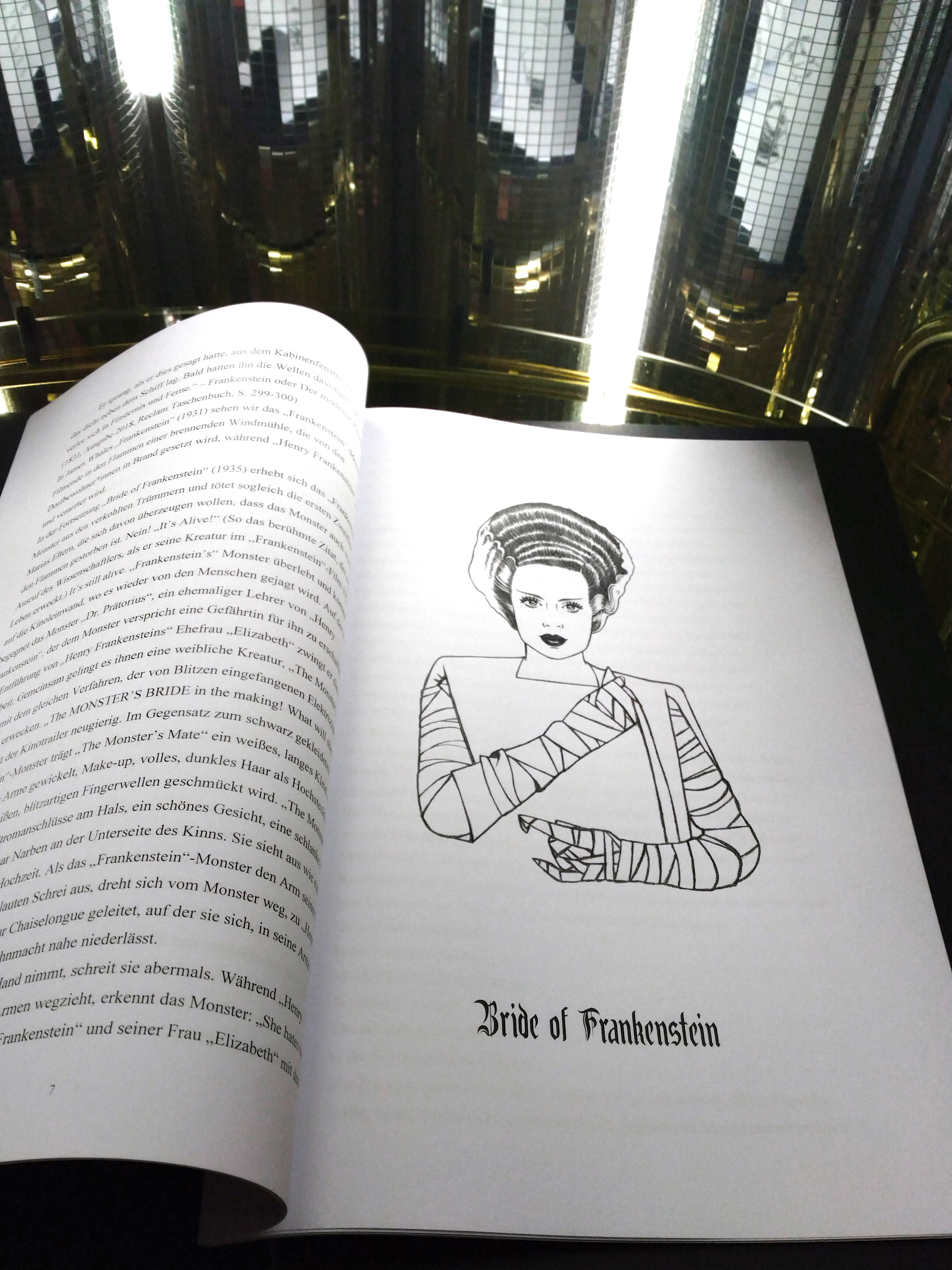 "Monster, Monster, Monster Girls!" - Zeitschrift, Zeichnung "Bride of Frankenstein", © Viviana Kammel